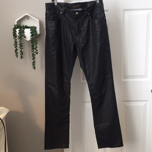 nudie black coated indigo